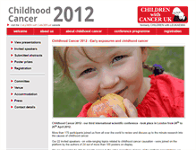 Tablet Screenshot of childhoodcancer2012.org.uk